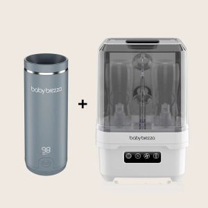Perfect Travel Bundle: Superfast Portable Bottle Warmer + Portable Sterilizer Dryer Mini